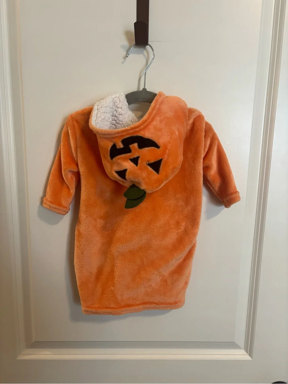 Modern Baby Bath Robe Pumpkin Fluffy Hooded Halloween 0-9 Months